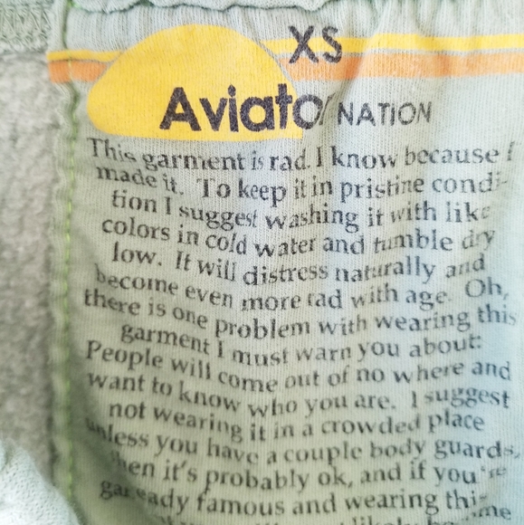 Aviator Nation 2 Sweatpants Jogger NWT Sage Rainbow Graphic Logo Drawstring XS - Picture 6 of 12